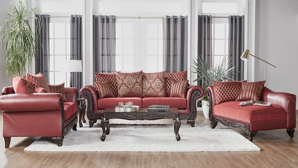 Living Room Living Room Sets Cleopatra Living Room Set 3 pc Sofa