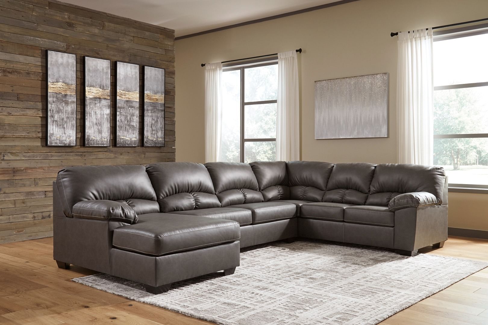 Ashley Furniture - Aberton 3-Piece Sectional with Chaise