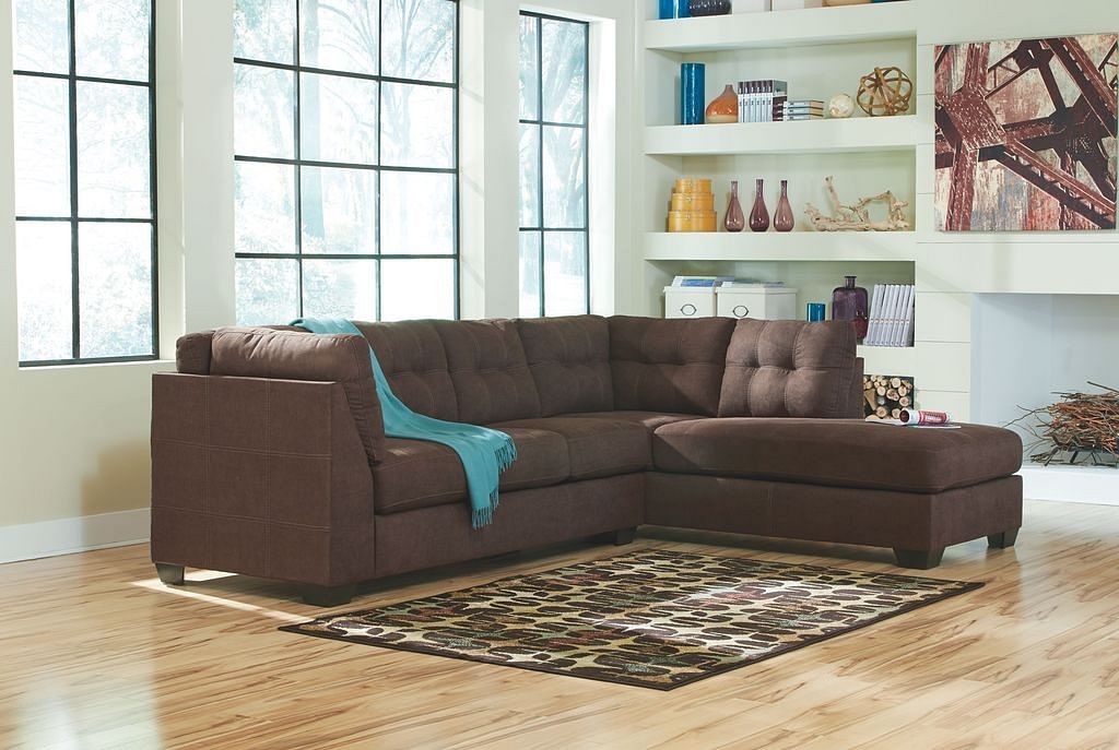 Ashley furniture brown sectional outlet couch