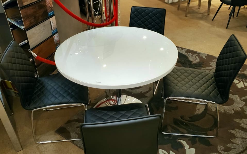 Regal Dining Set with 4 Black chairs