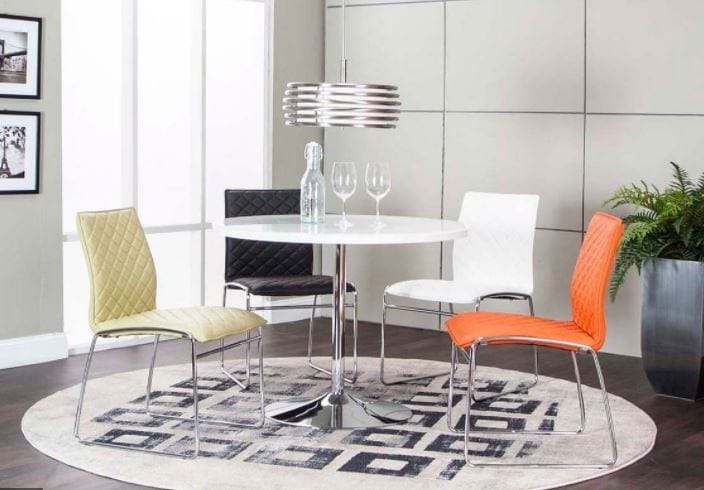 Regal Dining Set with 4 Black chairs