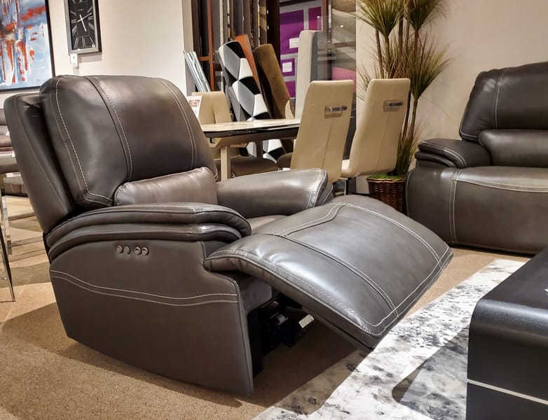 Lander Premium Leather Reclining Chair with Power Headrest