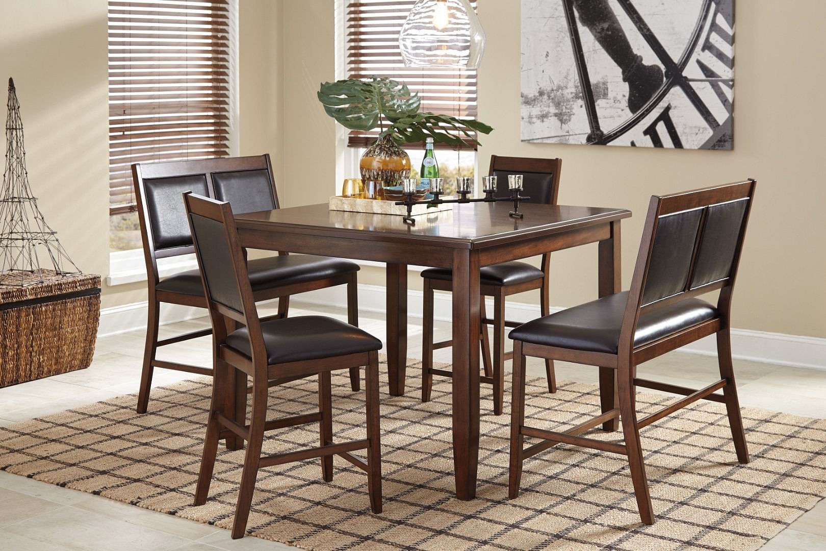 Ashley Furniture - Meredy Counter Height Dining Table and Bar Stools (Set of 5)