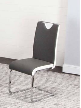 Dana Dining Chair in Grey and Whithe