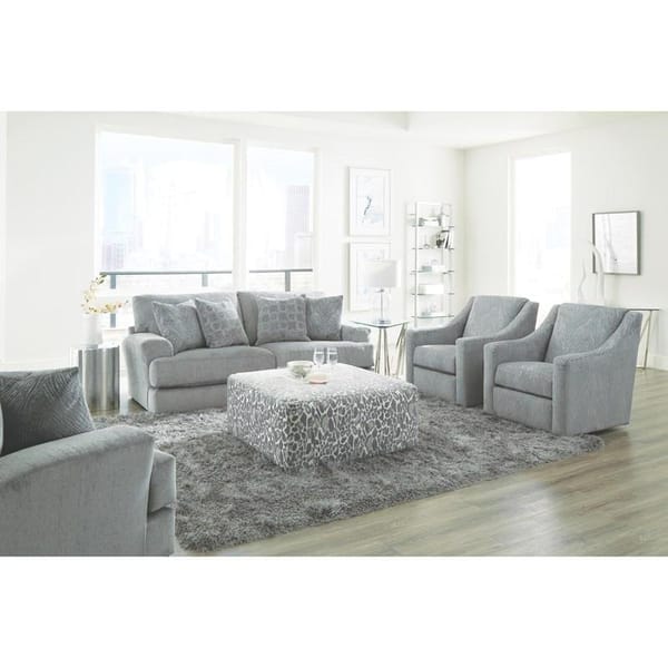 Lamar Swivel Sofa Chair in Shark Blue