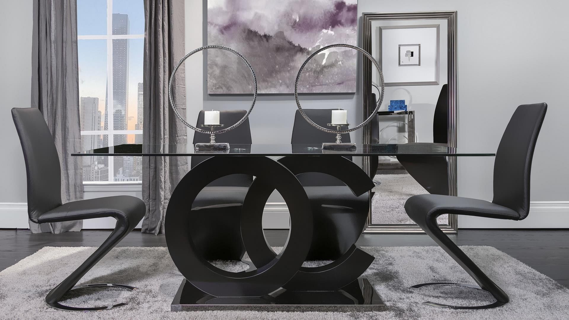 Black contemporary 2025 dining table