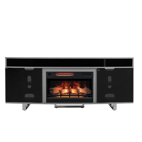 MP-LITE TV STAND WITH FIREPLACE GRAY