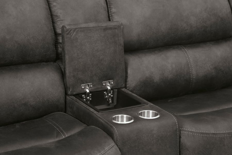 Westin 6 pc Power Reclining Sectional in Gray Fabric