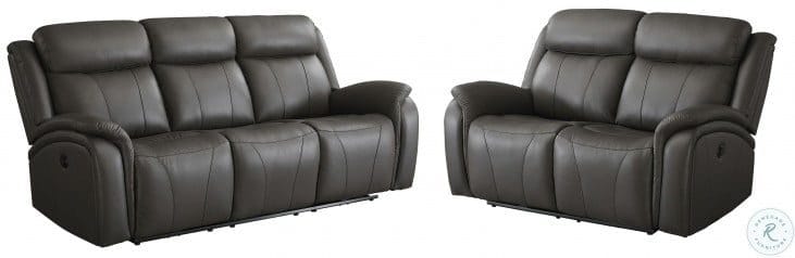 Ashley Furniture - Chasewood Sofa and Loveseat Set in Grey Leather