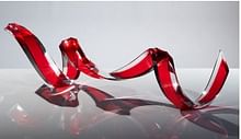 Eclipse Acrylic Sculpture in Red