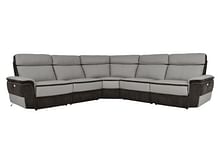 Stealth Power Reclining Leather Sectional in Genuine by iStyle Furniture Cleveland