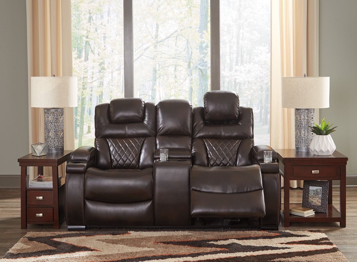 Ashley Furniture - Warnerton Power Reclining Loves...