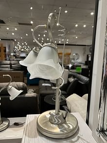 OK Floral Table Lamp in Silver