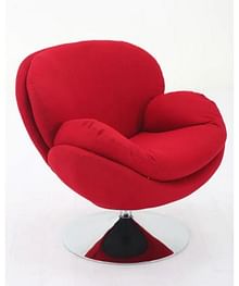 Accent Red Fabric Leisure Chair