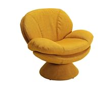 Accent Yellow Fabric Leisure Chair