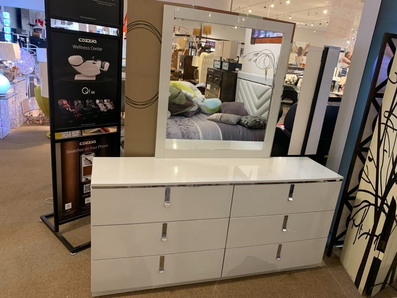 Ella Dresser Mirror in Grey