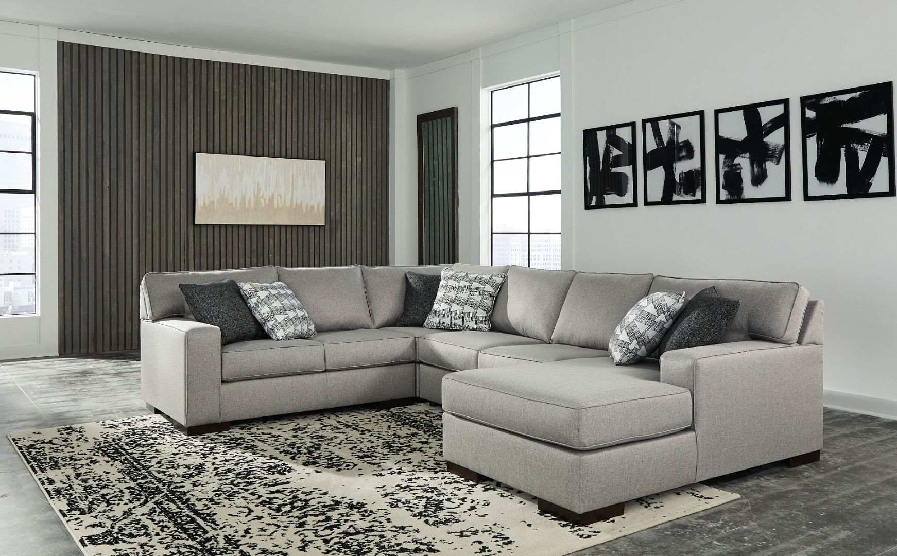 Ashley Furniture - Marsing Nuvella 4-Piece Section...