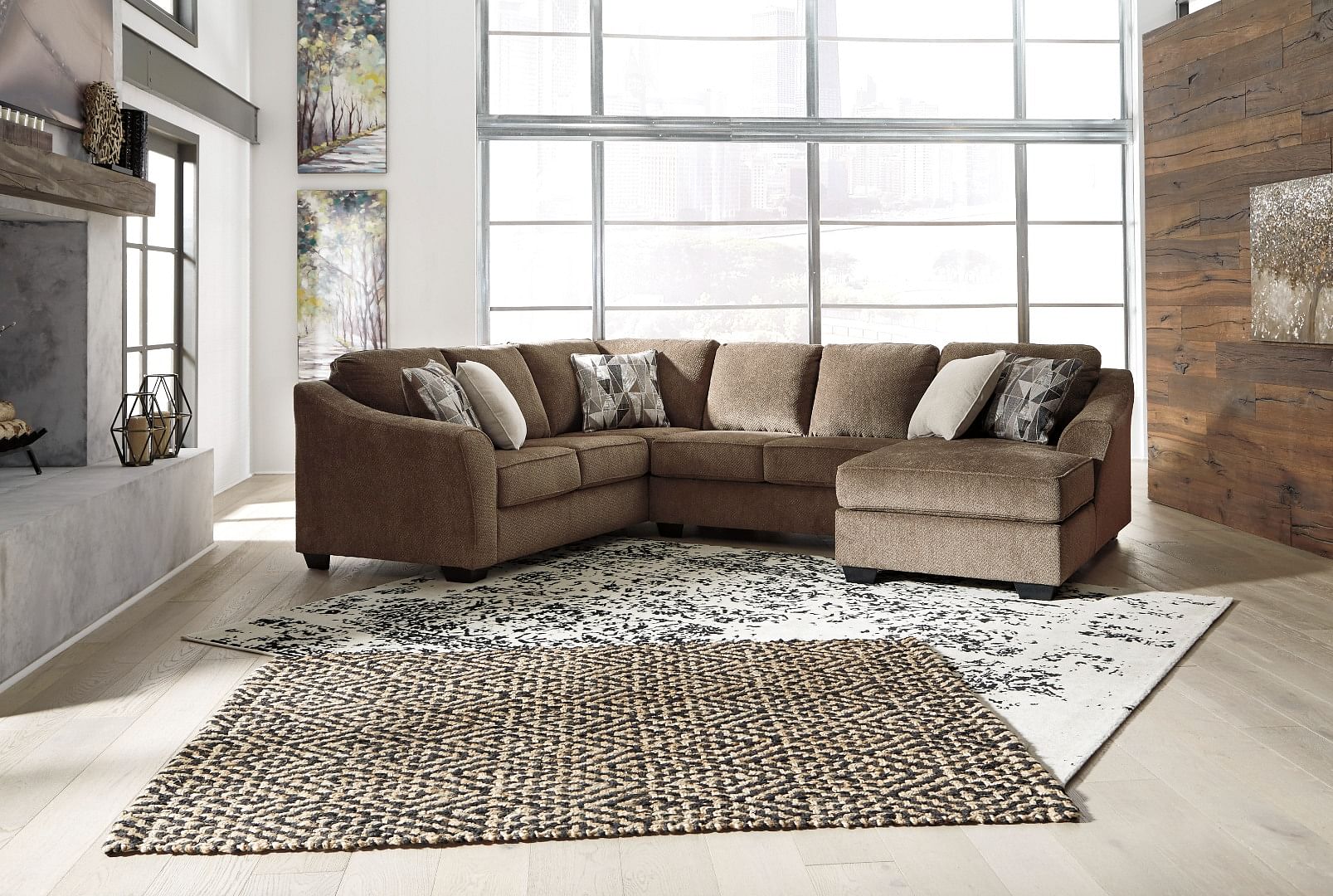 Ashley Furniture - Graftin Sectional with Right Ch...