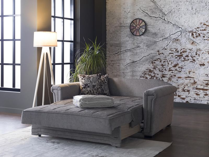 Victoria Loveseat Bed Gray