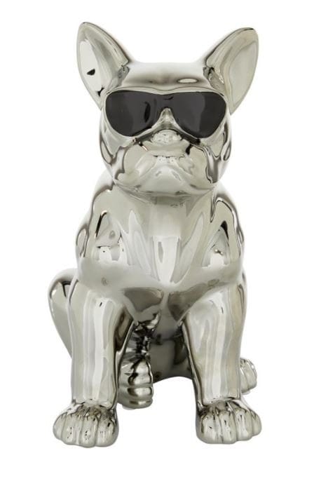 French Bulldog Silver Sculpture