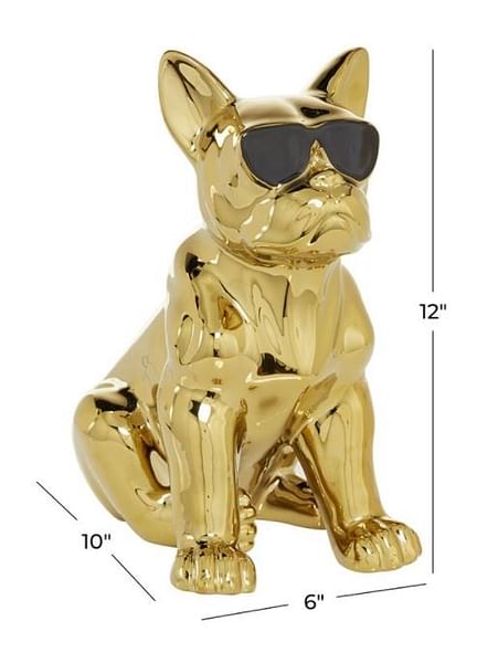 French Bulldog Gold Sculpture