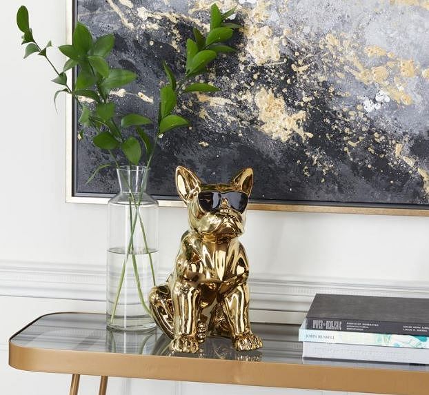 French Bulldog Gold Sculpture