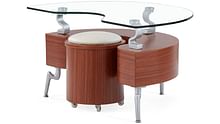 Courtney End Table in Cherry Wood