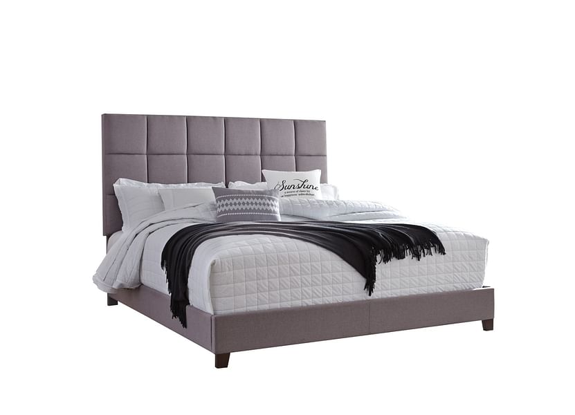 Dolante King Upholstered Bed in Gray