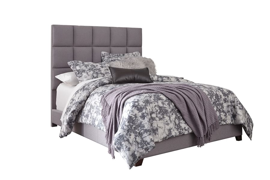 Dolante King Upholstered Bed in Gray