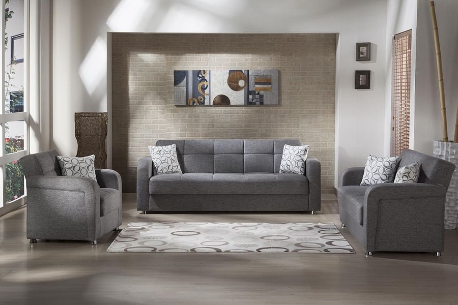 Vision Diego Gray Convertible Sofa Bed
