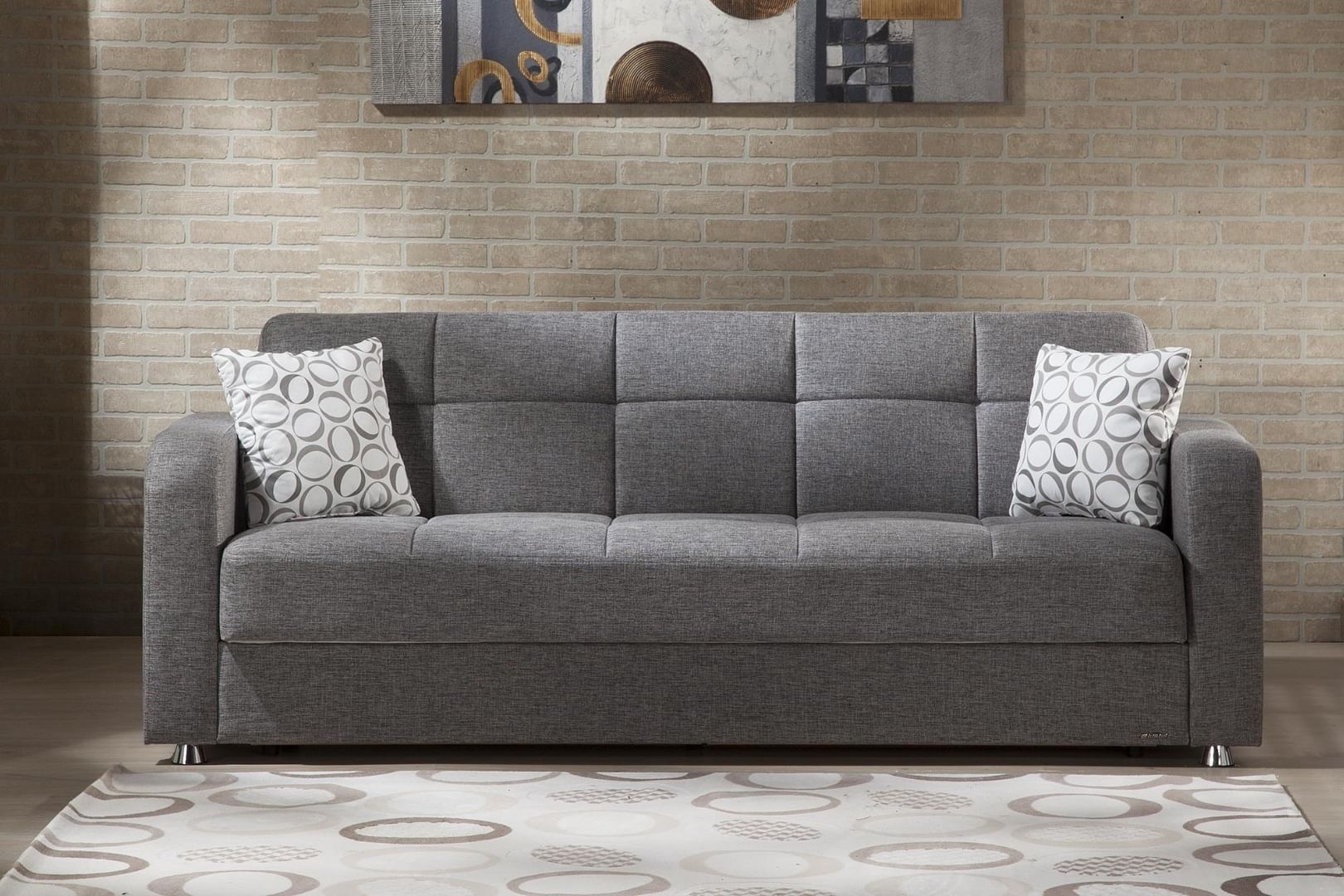 Vision Diego Gray Convertible Sofa Bed