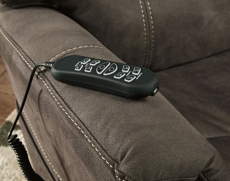 Ashley Furniture - Lido Power Lift Chair Recliner, Power Headrest, Power Lumbar Support