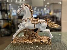 Horse in White and Gold Color