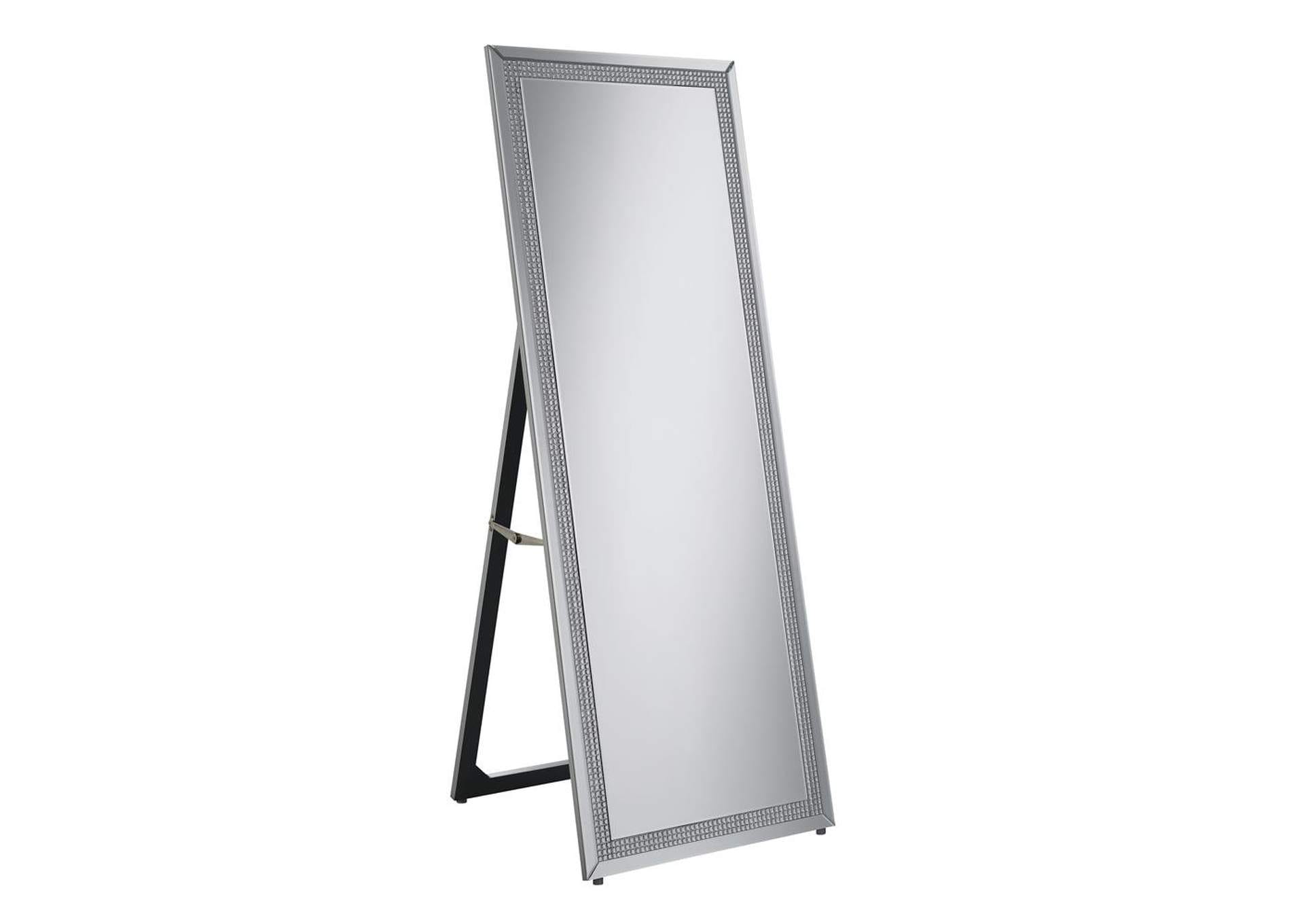 Clara Floor Mirror with Faux Crystals