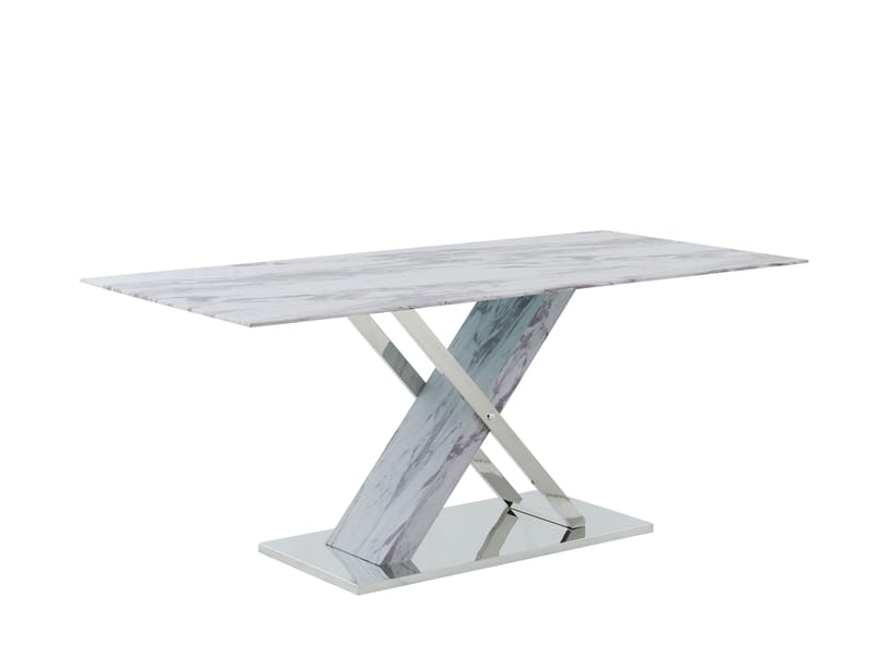 Marble Look X Dining Table Only