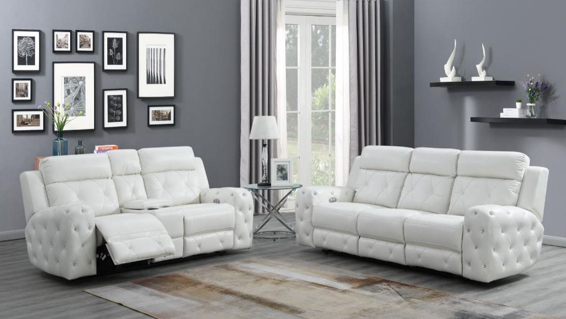 Lindy White Power Reclining Set