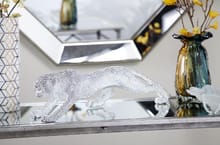 Silver Leopard Sculpture Small
