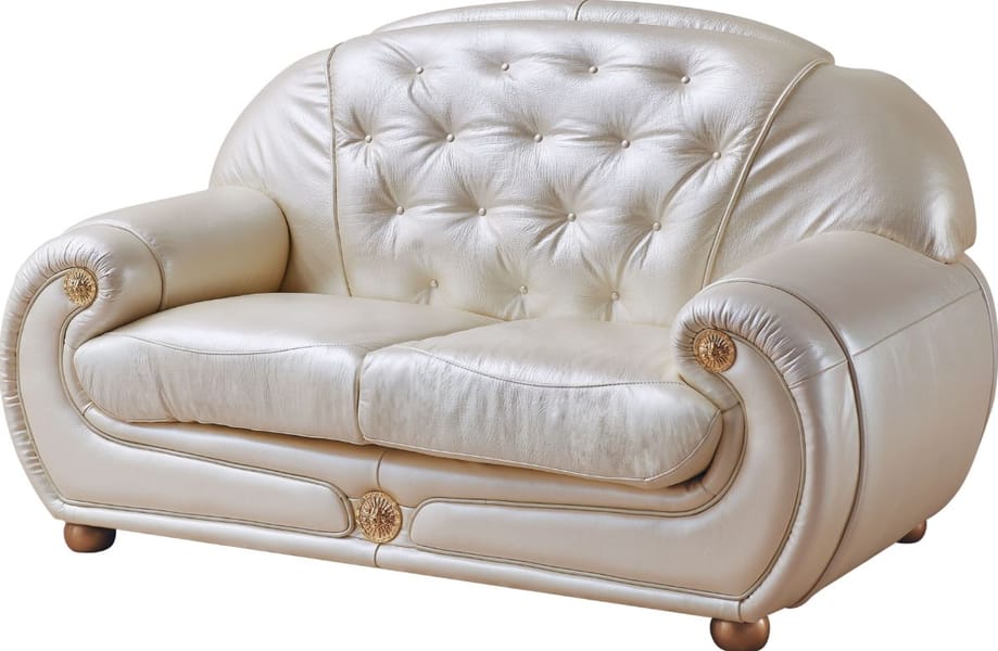 Giza Full Leather in Beige Living Room Set