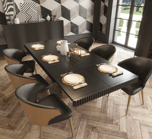 Wave Dining Set Dark grey