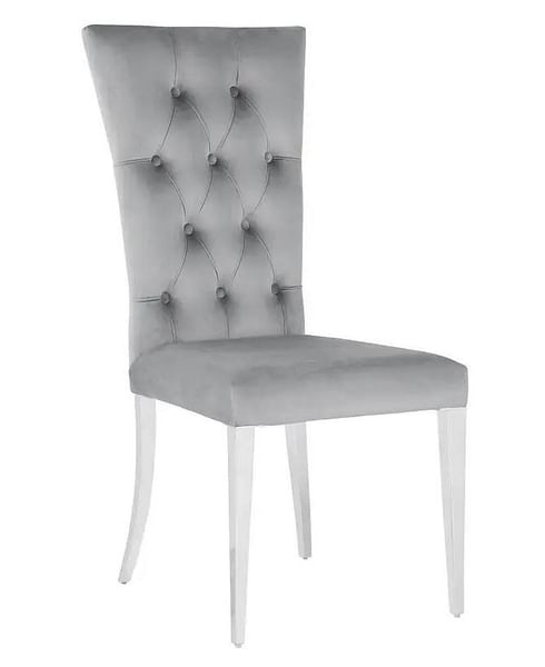 Kerwin 7 Pc Dining Set Grey and Chrome