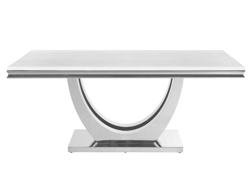 Kerwin 7 Pc Dining Set Grey and Chrome