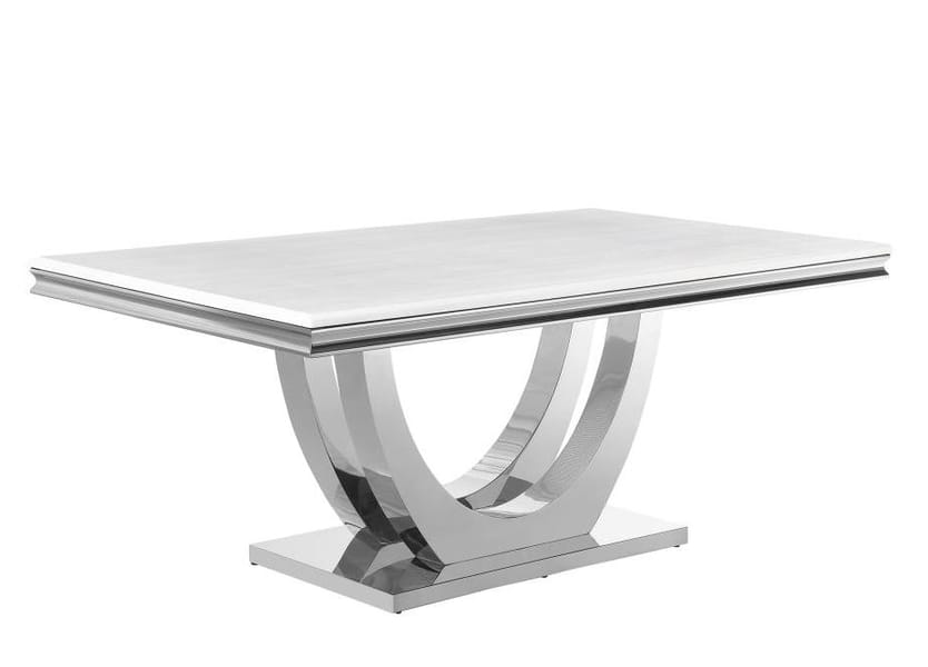 Kerwin 7 Pc Dining Set Grey and Chrome