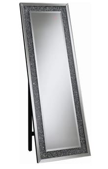 Carisi Rectangular Standing Mirror with LED Lighting Silver