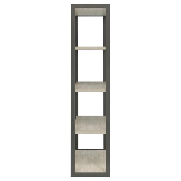 Loomis 4-shelf Bookcase Whitewashed Grey