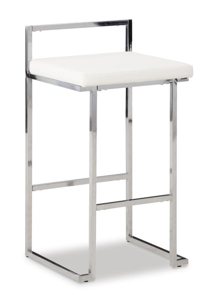 Ashley Furniture - Madanere Bar Height Bar Stool in White
