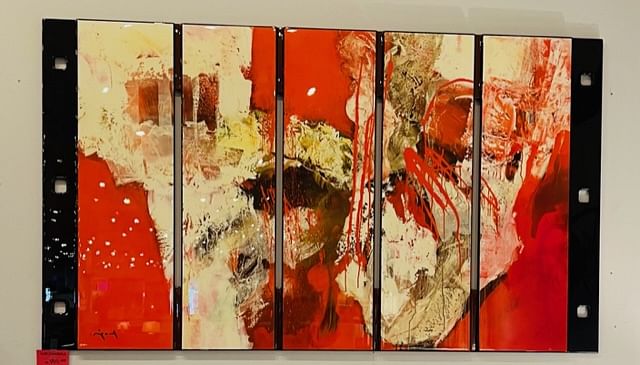 Amazing Red Wooden Artwork