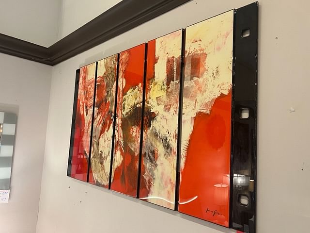 Amazing Red Wooden Artwork