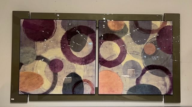 Purple Collage Wooden Artwork