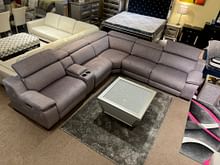 Penelope 6PC Sectional in Grey Fabric