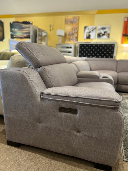 Penelope 6PC Sectional in Grey Fabric